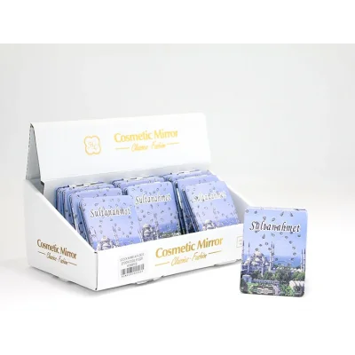 BUĞZ Taşlı İstanbul Tasarımı El Aynası İnce Model 14