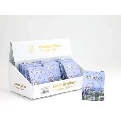 BUĞZ Taşlı İstanbul Tasarımı El Aynası İnce Model 14