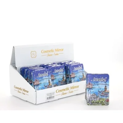  Taşlı İstanbul Tasarımı El Aynası İnce Model 25