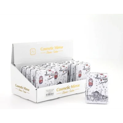 BUĞZ Taşlı İstanbul Tasarımı El Aynası Kalın Alk2484