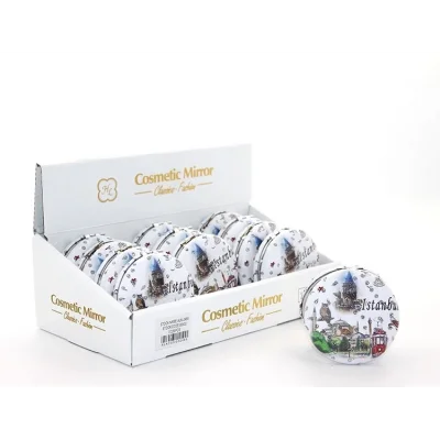 BUĞZ Taşlı İstanbul Tasarımı El Aynası Kalın Alk2489