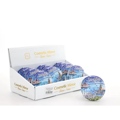 BUĞZ Taşlı İstanbul Tasarımı El Aynası Kalın Alk2490