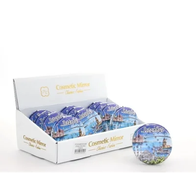 BUĞZ Taşlı İstanbul Tasarımı El Aynası Kalın Alk2490