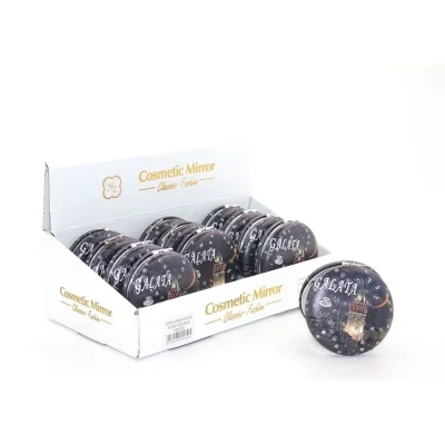 BUĞZ Taşlı İstanbul Tasarımı El Aynası Kalın Alk2493