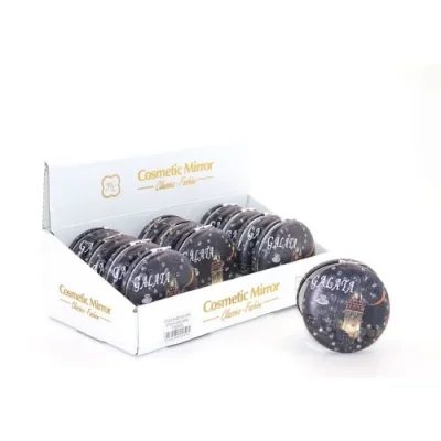  Taşlı İstanbul Tasarımı El Aynası Kalın Model 6