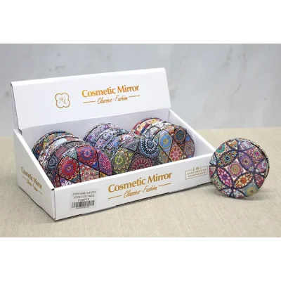 BUĞZ Taşlı Yuvarlak El Aynası Kalın Model 1