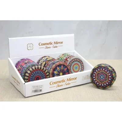  Taşlı Yuvarlak El Aynası Kalın Model 3