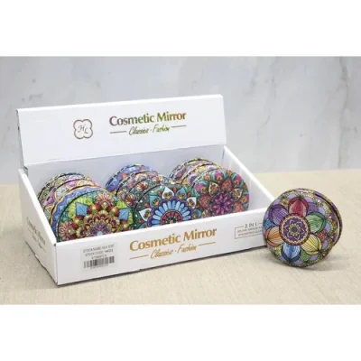  Taşlı Yuvarlak El Aynası Kalın Model 4