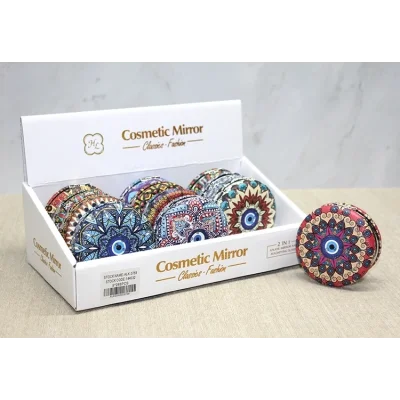 BUĞZ Taşlı Yuvarlak El Aynası Kalın Model 5