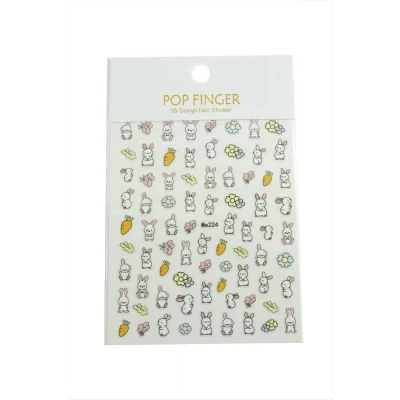 BUĞZ Tavşan Havuç Tattoo Dövme Sticker