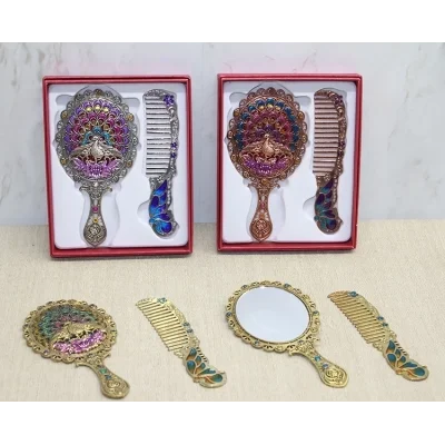 BUĞZ Tavuskuşu Ayna Ve Tarak Seti Küçük Boy Alk4989