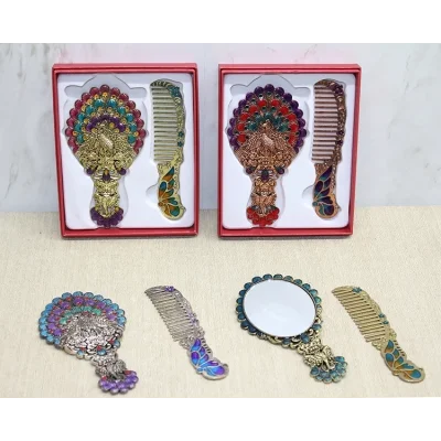 BUĞZ Tavuskuşu Ayna Ve Tarak Seti Küçük Boy Alk4990