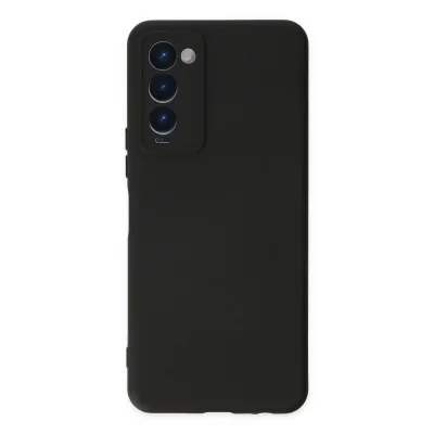 BUĞZ Tecno Camon 18 Kılıf Nano İçi Kadife Silikon - Siyah
