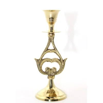  Tekli Pirinç Şamdan Model 6