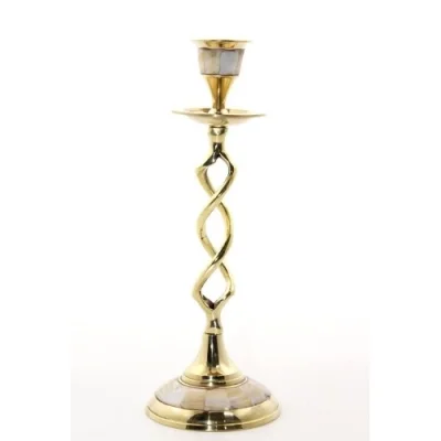  Tekli Pirinç Sedefli Şamdan Model 2