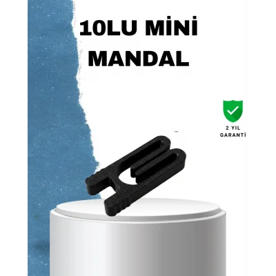 BUĞZ Tekrar Kullanılabilir Poşet Mandalı Siyah 10 Adet