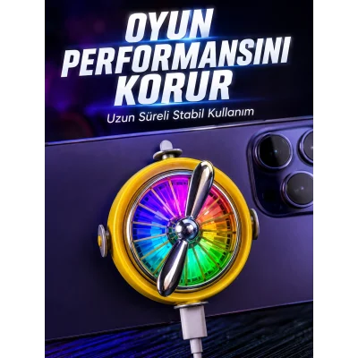 BUĞZ Telefon İçin RGB LED Manyetik Soğutma Fanı