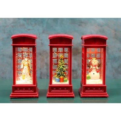 BUĞZ Telefon Kulübeli Işıklı Kar Küresi Alk3216