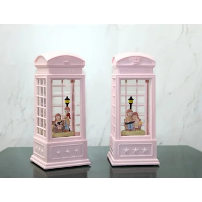 BUĞZ Telefon Kulübeli Kış Masalı Işıklı Müzikli Kar Küresi