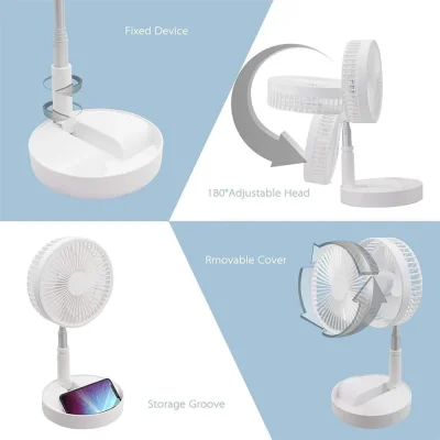 BUĞZ Teleskopik Fan Vantilatör 4 Modlu Şarjlı Katlanabilir Yükseltilebilir Taşınabilir Serinletici Portatif Masa Vantilatörü ( BUĞZ )