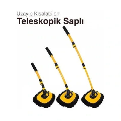 BUĞZ Teleskopik Saplı Kuru Islak Oto Yıkama Fırçası