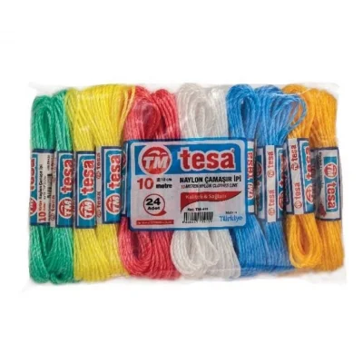 BUĞZ Temsan 10 Metre Naylon Çamaşır İpi 24lü