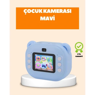 BUĞZ Termal Baskı Teknolojili Anında Fotoğraf Kamerası – 24MP Çift Lens, 32GB Hafıza