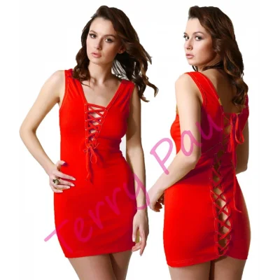 BUĞZ Terry Pau TP101192 Arkası Açık Fantezi Mini Elbise