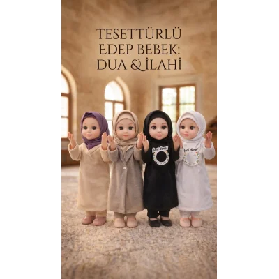 BUĞZ Tesettürlü Dua Eden ve İlahi Söyleyen Bebek - Ramazan Oyuncağı