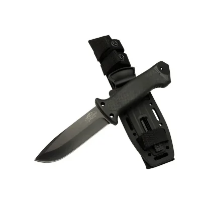 BUĞZ Tiger Tactical Htm 3321 A Siyah Outdoor / Survival Bıçak 27cm - Kauçuk Sap, Kılıflı, Kutulu