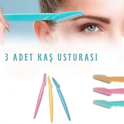 BUĞZ Tinkle Kaş Usturası 3lü Set - Mükemmel Kaşlar İçin Hassas ve Etkili Aracınız