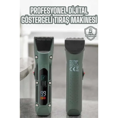  Tıraş Makinesi Dijital Göstergeli Turbo Motor Paslanmaz Çelik