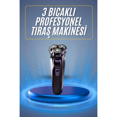  Tıraş Makinesi Hassas Ciltlere Özel Döner Başlıklı Pürüzsüz Görünüm