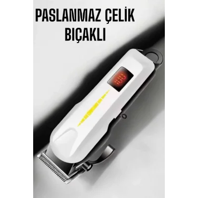 BUĞZ Tıraş Makinesi Profesyonel Saç Ve Sakal Kesme Milim Ayarlı Dijital Göstergeli - BUĞZ