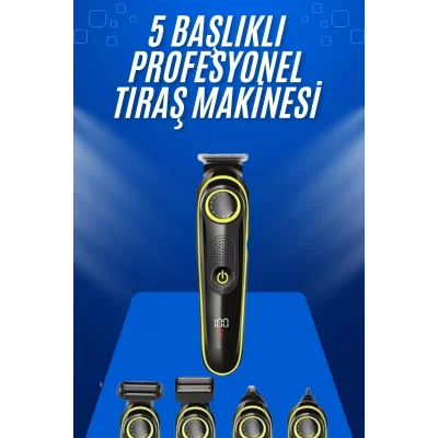  Tıraş Makinesi Şarjlı 5 Başlıklı Burun ve Kulak Temizleme