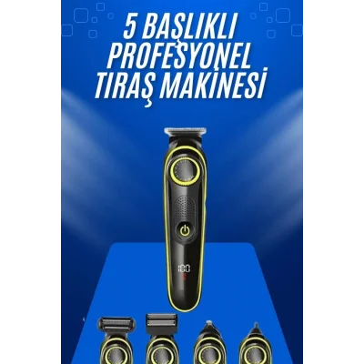 BUĞZ Tıraş Makinesi Şarjlı 5 Başlıklı Burun ve Kulak Temizleme - Lisinya