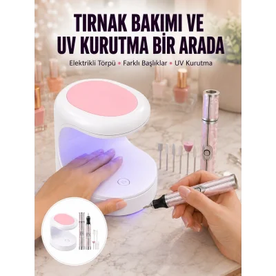 BUĞZ Tırnak Matkabı ve LED Oje Kurutucu 2’li Profesyonel Bakım Seti Yeni Nesil