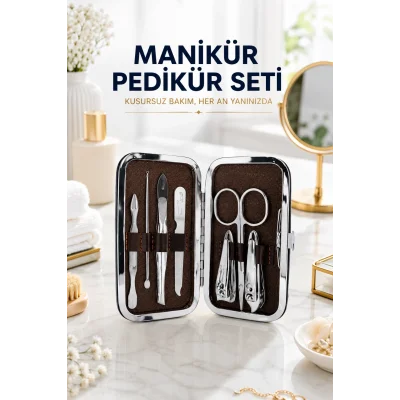 BUĞZ Tırnak Temizliği, Tırnak Batığı ve Düzenli Bakım İçin 7 Parça Çelik Set
