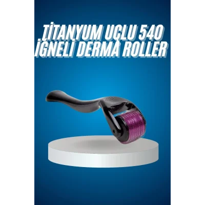  Titanyum Uçlu Derma Roller 540 İğneli 1 mm Gözenek Azaltıcı Akne İzlerine Uygun