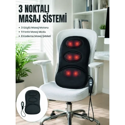 BUĞZ Titreşimli Masaj Koltuk Minderi Kademe Şiddet Ayarlı Isıtma Fonksiyonlu Masaj Pedi