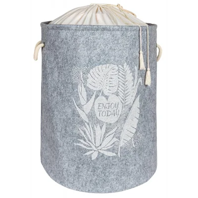  Torbalı Ve Kulplu Püskül Detaylı Düzenleyici Çok Amaçlı Organizer Keçe Sepet -03631