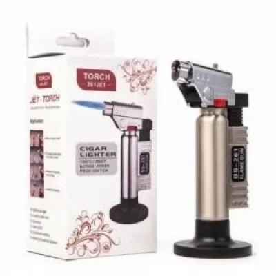  Torch Jet Gazlı Pürmüz Doldurulabilir Tabancalı Alevli Çakmak