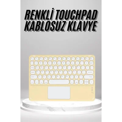 BUĞZ Touchpad Uyumlu Bluetooth Klavye Slim Kablosuz Wifi Q Klavye