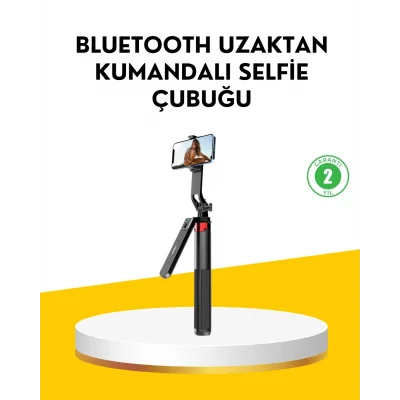 BUĞZ Tripodlu Selfie Çubuğu Uzaktan Kumandalı Canlı Yayın Uyumlu