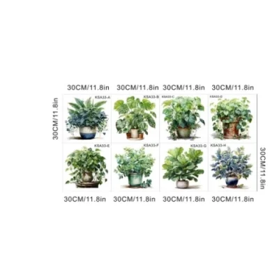  Tropikal Bitkiler Duvar Stickerı Model A