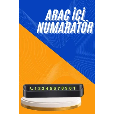  Tüm Araçlara Uyumlu Araç Içi Park Numaratör Oto Araç Numaratör