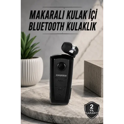 BUĞZ Tüm Telefonlara Uyumlu Mikrofonlu Titreşimli Makaralı Bluetooth Kulakiçi Kulaklık