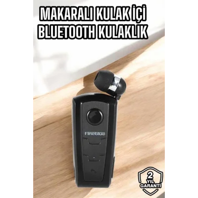 BUĞZ Tüm Telefonlara Uyumlu Mikrofonlu Titreşimli Makaralı Bluetooth Kulakiçi Kulaklık - BUĞZ