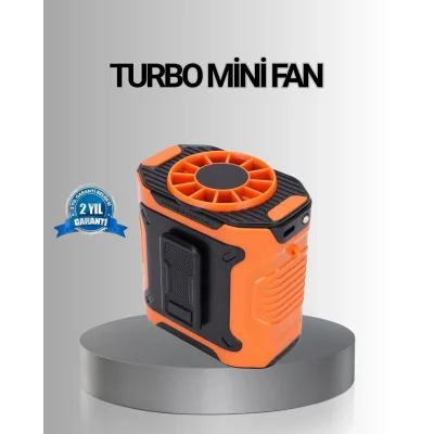 BUĞZ Turbo Mini Taşınabilir Fan – 100 Kademeli Dijital Hız Kontrolü ve Type-C Şarj