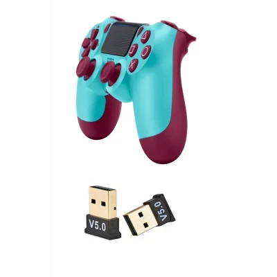 BUĞZ Turkuaz bluetooth bağlantılı Playstation 4 uyumlu kablosuz gamepad ve usb dongle seti